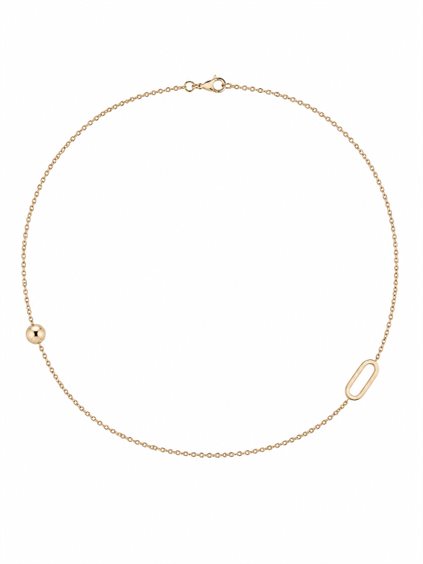 Collar Lo Scrigno Gioielli Mujer in Oro COLL CON MAGLIA ALLUNGATA E PIATTINO - COLL CON MAGLIA ALLUNGATA E PIATTINO